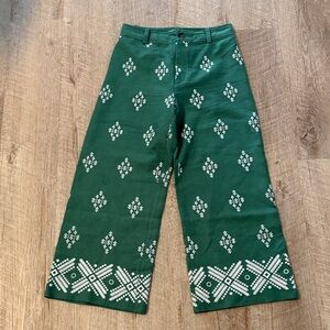 Zara Forest Green High-Waist Pants